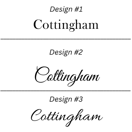 NAME BOARD & TUMBLER SET