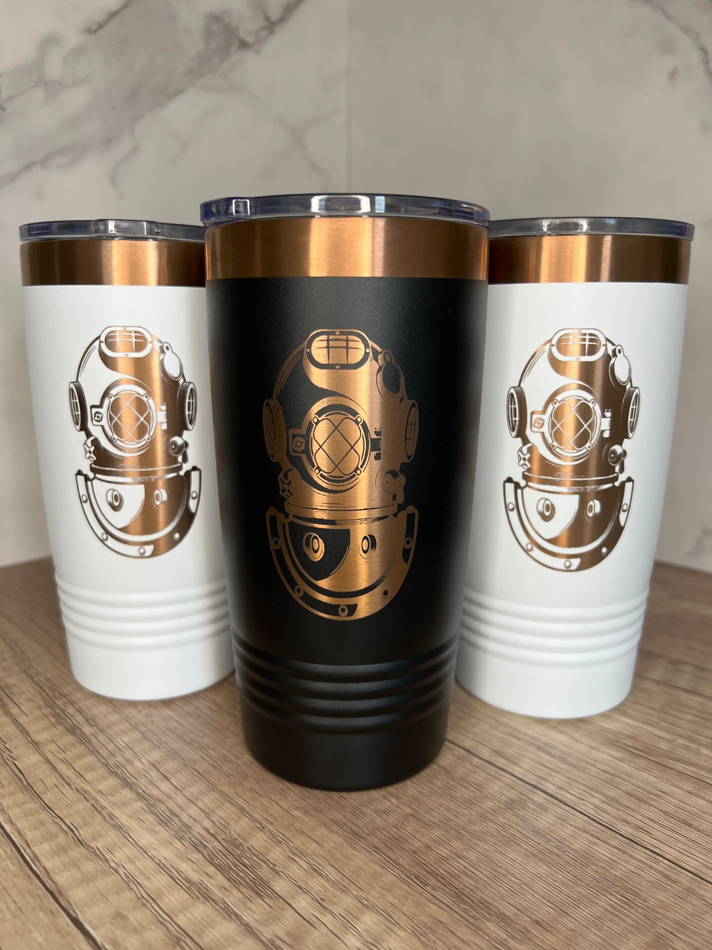 SPONGE DIVER HELMET/ROSE GOLD - 20 OZ TUMBLER