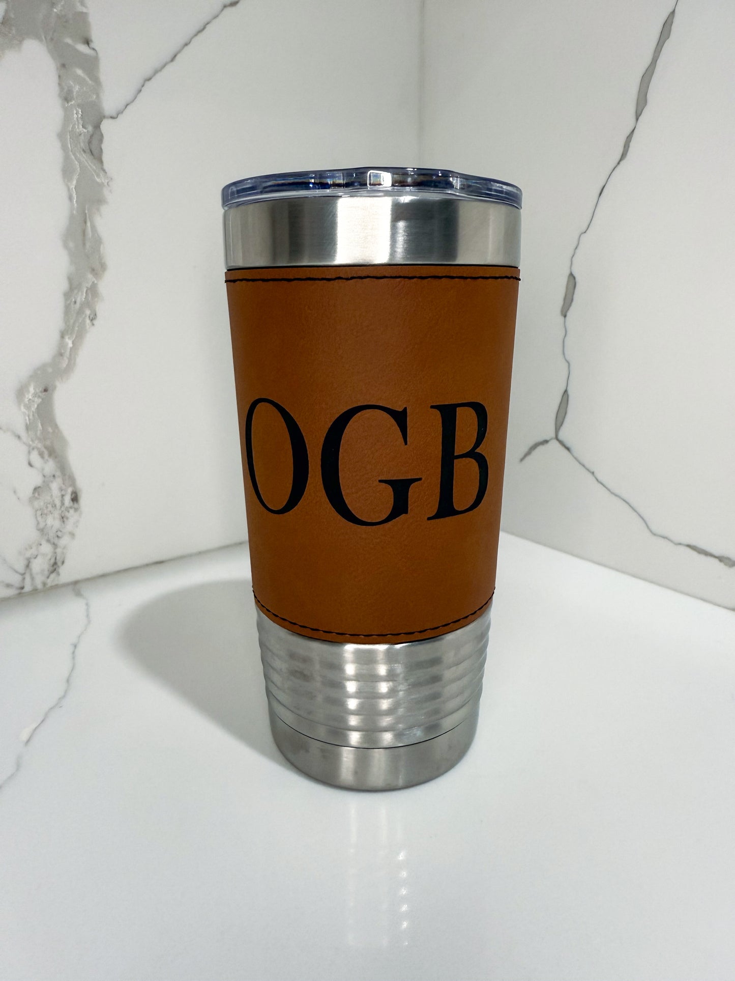 20 OZ LEATHERETTE TUMBLER