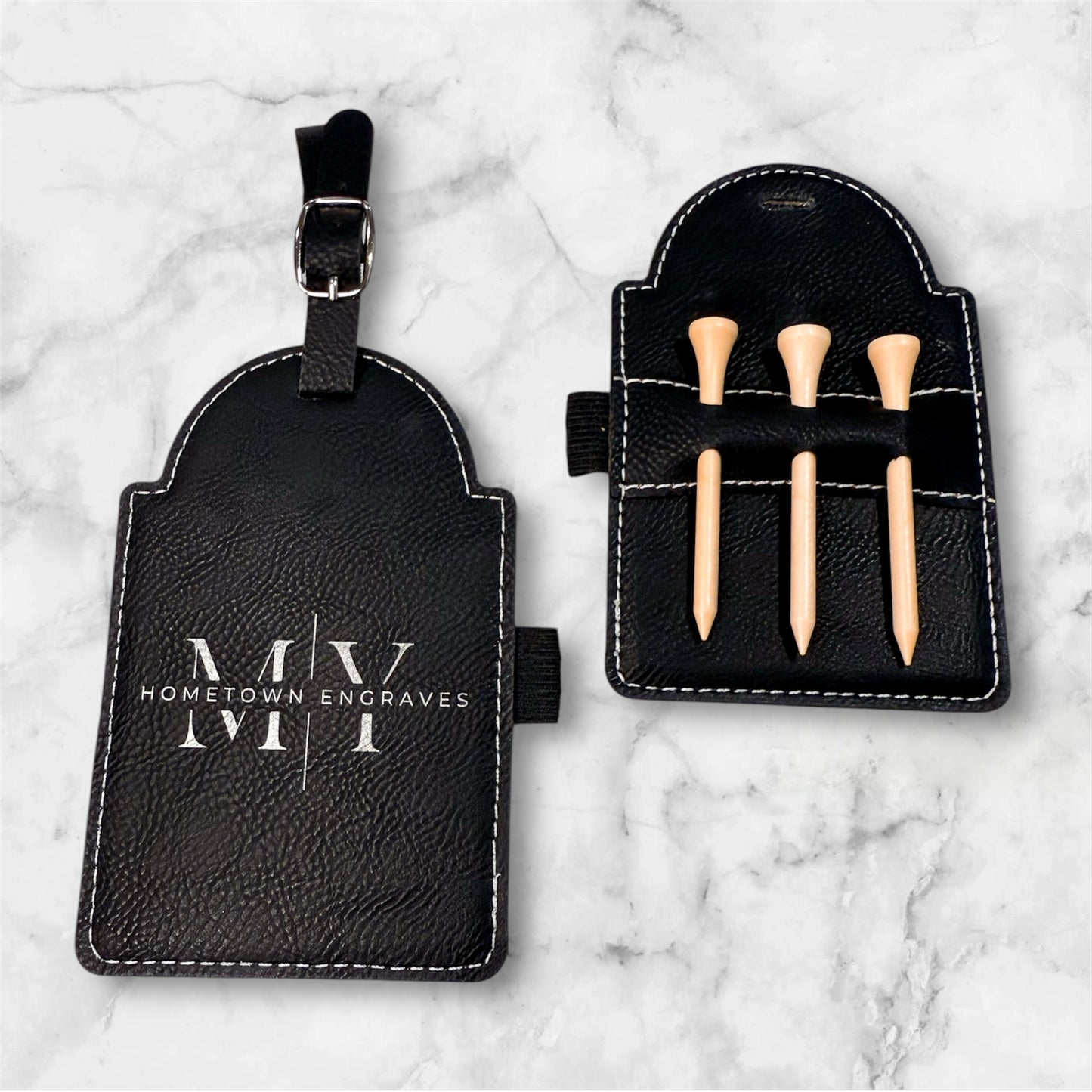 LEATHERETTE GOLF TEE HOLDER